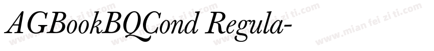 AGBookBQCond Regula字体转换